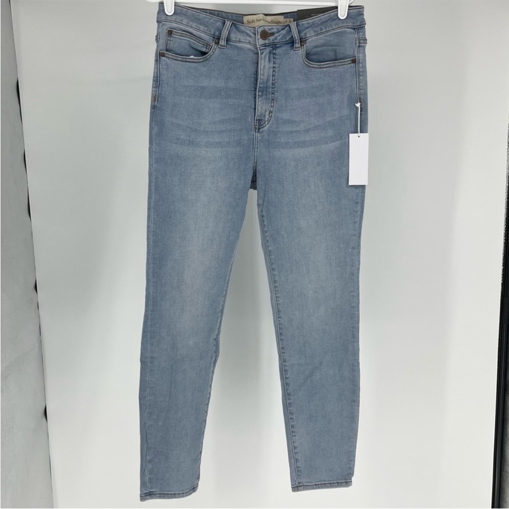 SOFT SURROUNDINGS NWT SUPREMELY SOFT HIGH RISE SKINNY SOFT DENIM JEANS AMARYLLIS - Picture 2 of 11